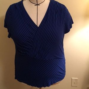 Vince Camuto blue and black striped shirt.